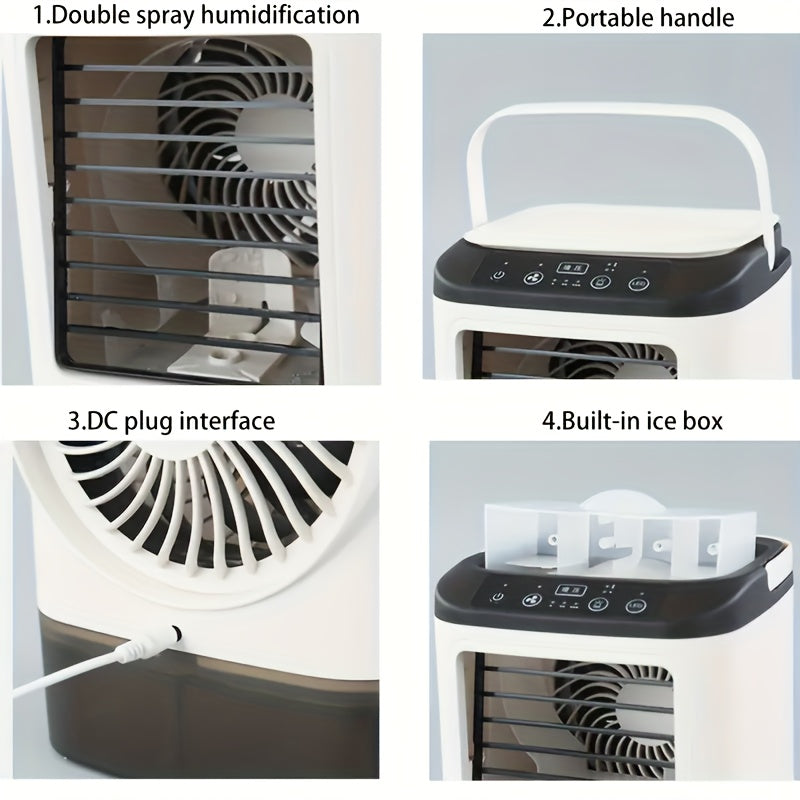 NNETM Portable Water-Cooled Air Cooler with LED Light
