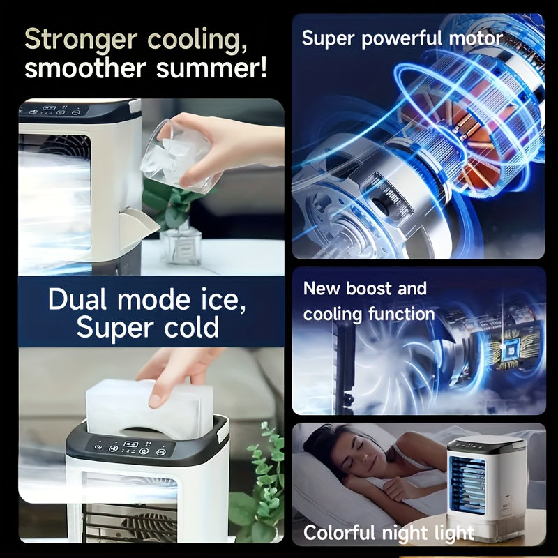 NNETM Portable Water-Cooled Air Cooler with LED Light