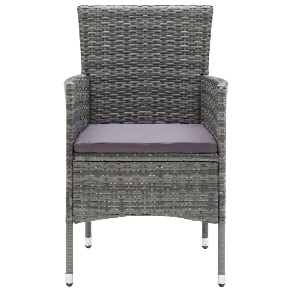 NNEVL 5 Piece Garden Dining Set Grey