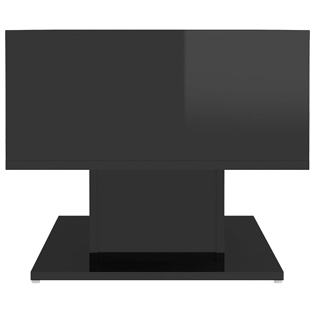 NNEVL Coffee Table High Gloss Black 103.5x50x44.5 cm Chipboard