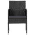 NNEVL Garden Chairs with Black Cushions 4 pcs Black Poly Rattan