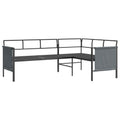 NNEVL 2 Piece Garden Dining Set Anthracite Steel