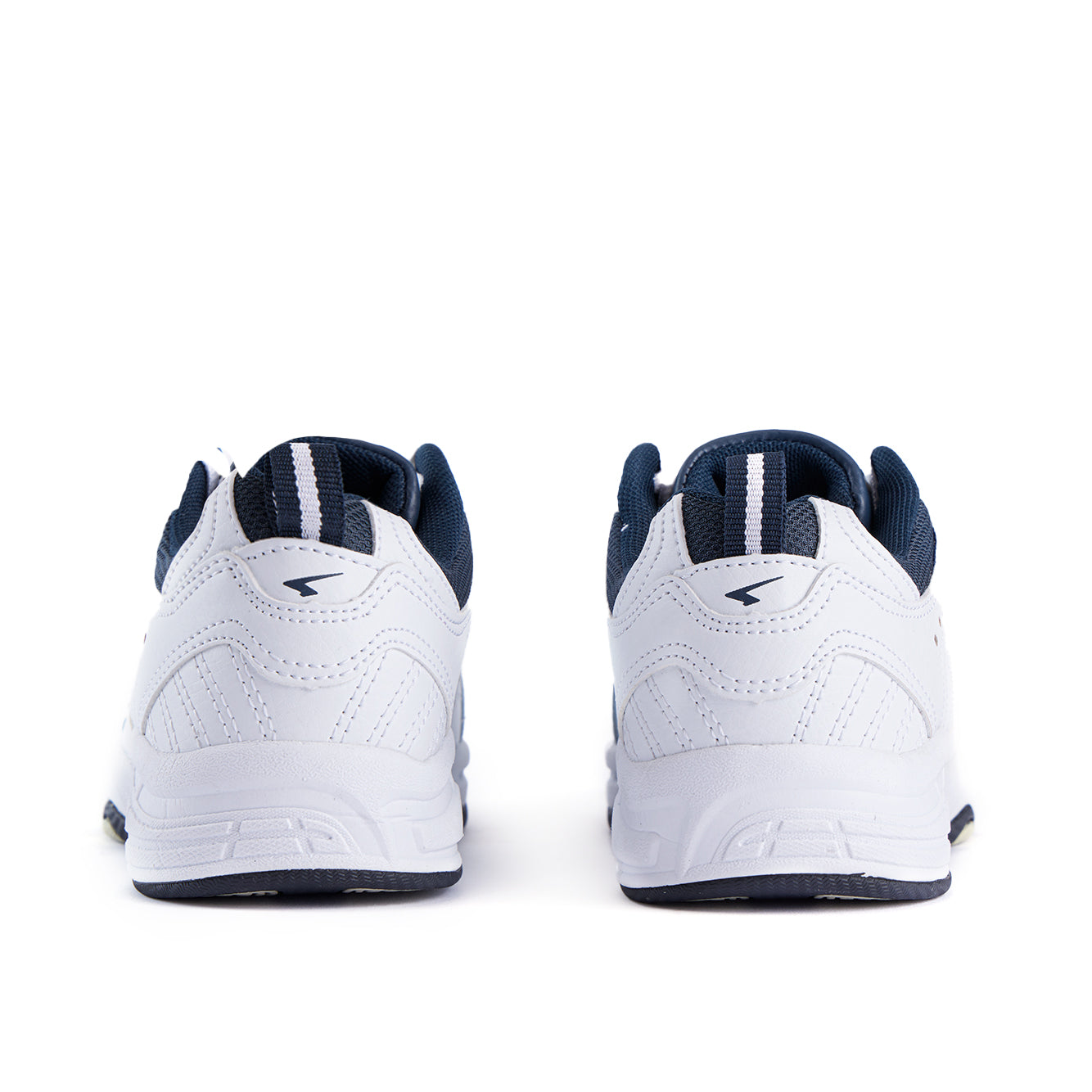 Defy Junior Leather Lace Up Cross Trainer   - White Navy