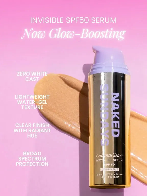Naked Sundays CabanaClear™ Water Gel Serum SPF50 Illuminating 50mL