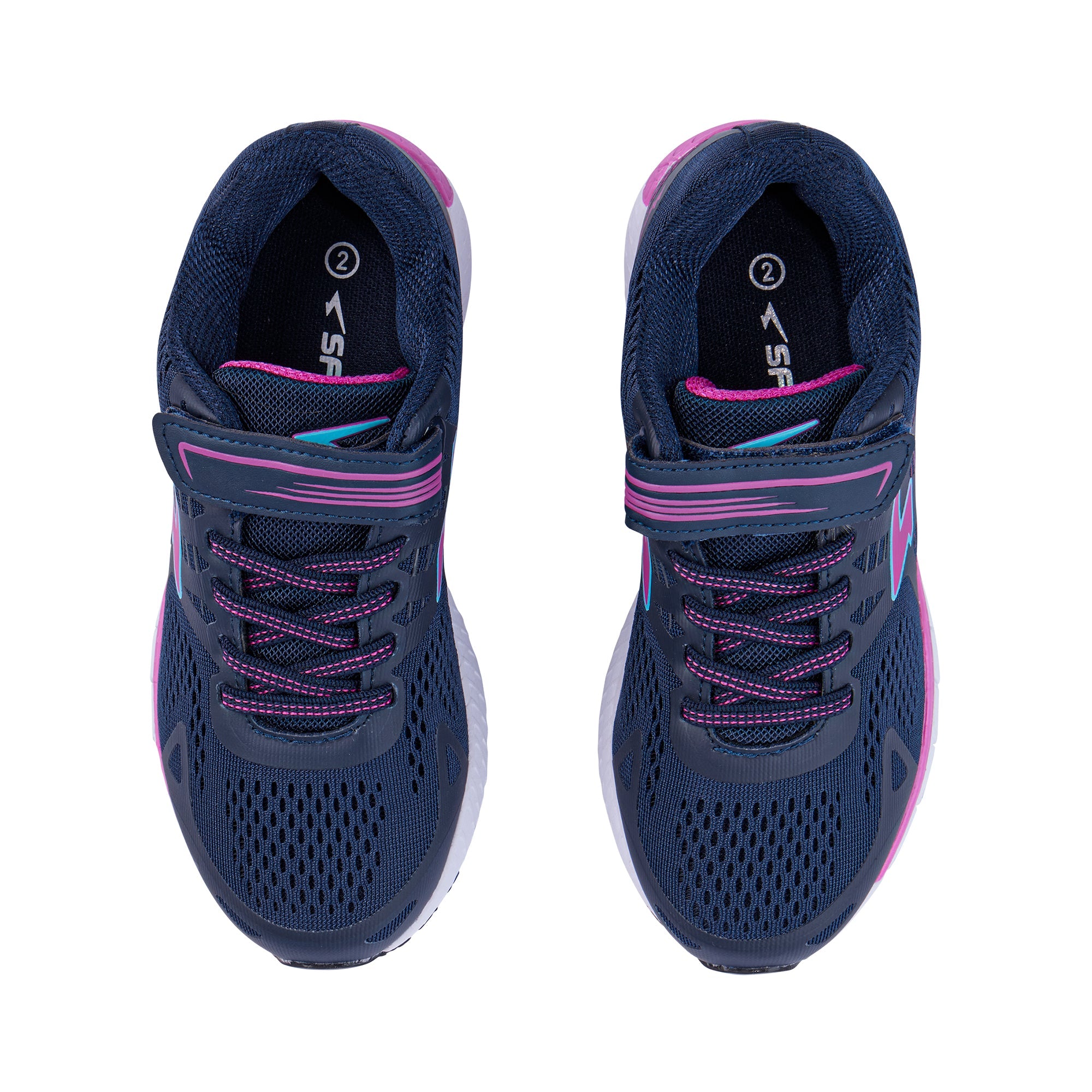 Mirage Girls Navy V-strap Runner Navy-Fuchsia/Blue