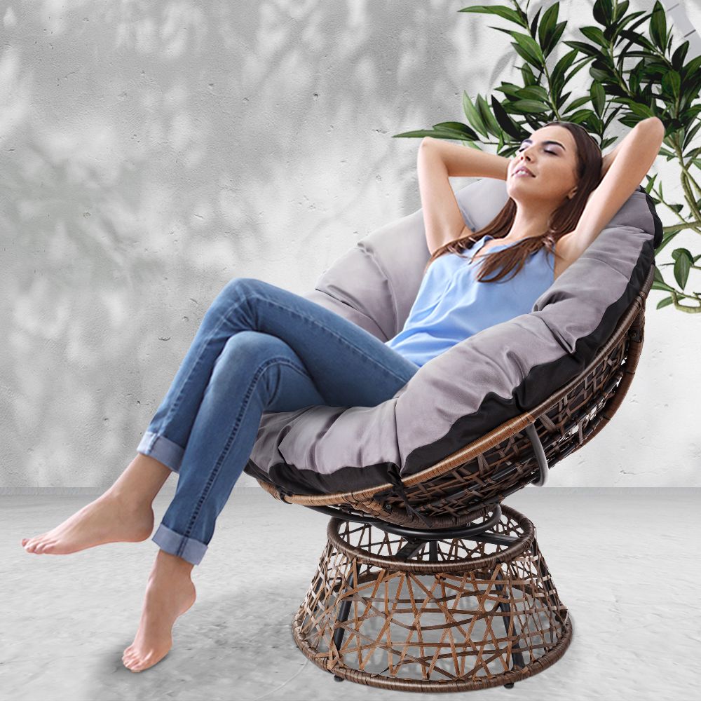 NNEDSZ Papasan Chair - Brown