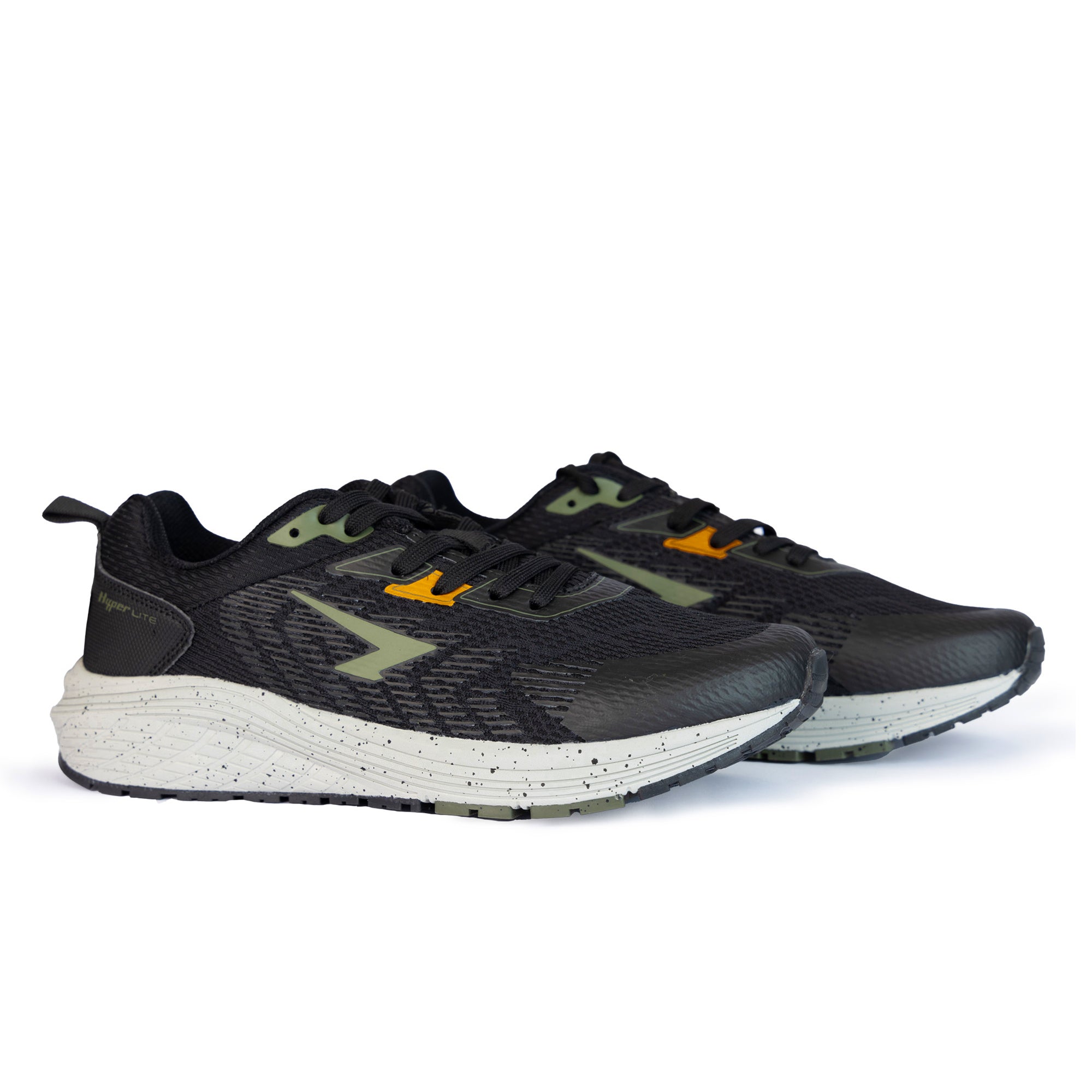 Prota Mens Lace Up Runner - Black/Khaki
