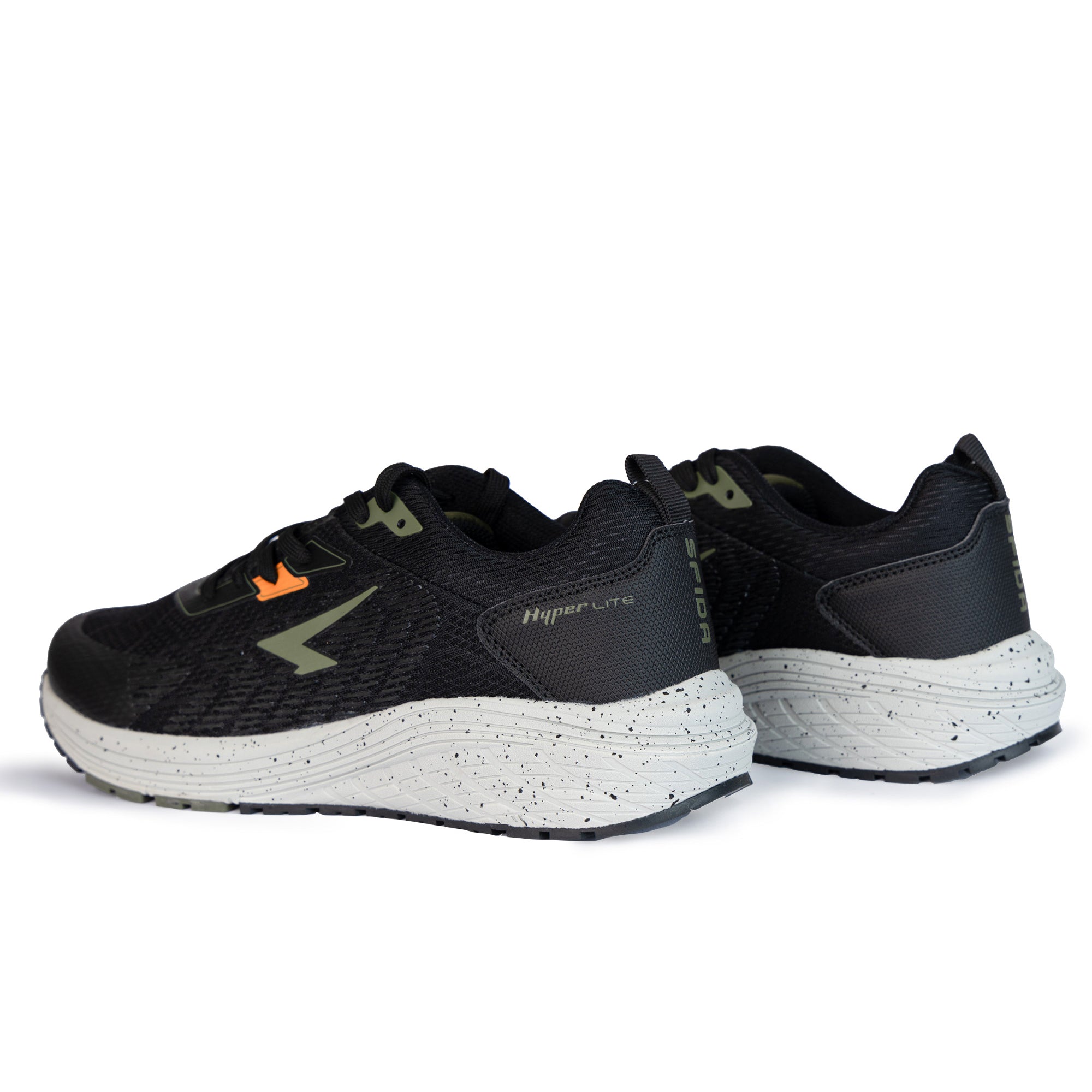 Prota Mens Lace Up Runner - Black/Khaki