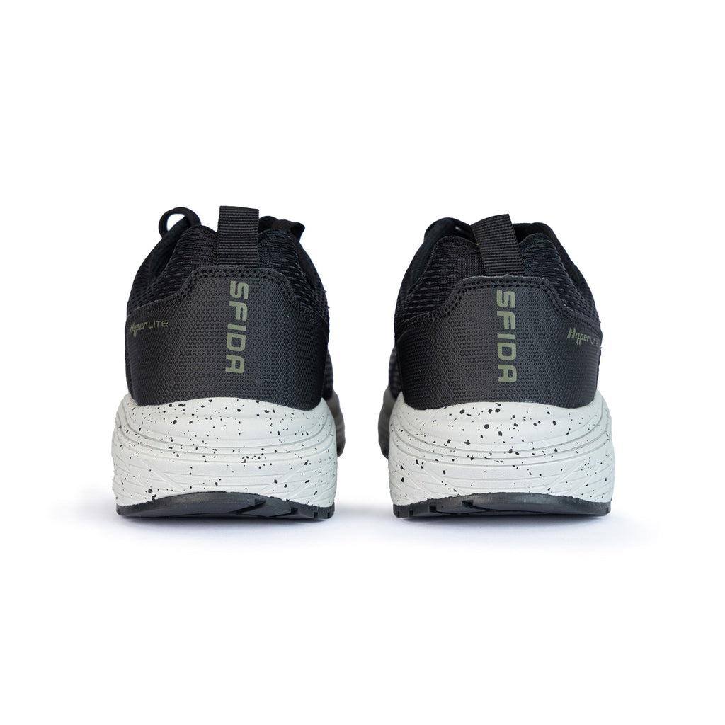 Prota Mens Lace Up Runner - Black/Khaki