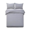 NNEDSZ Bedding Super King Size Classic Quilt Cover Set - Grey