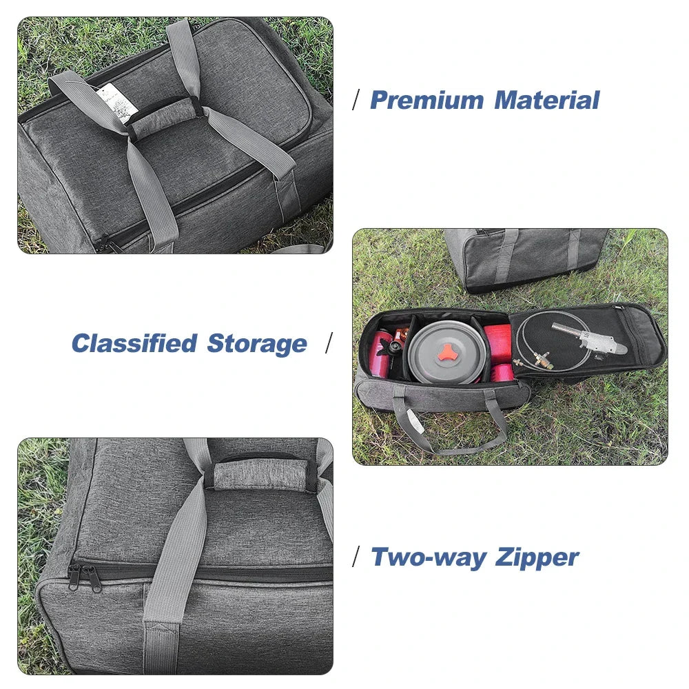 NNEOBA Portable Camping Cookware Storage Bag Grey