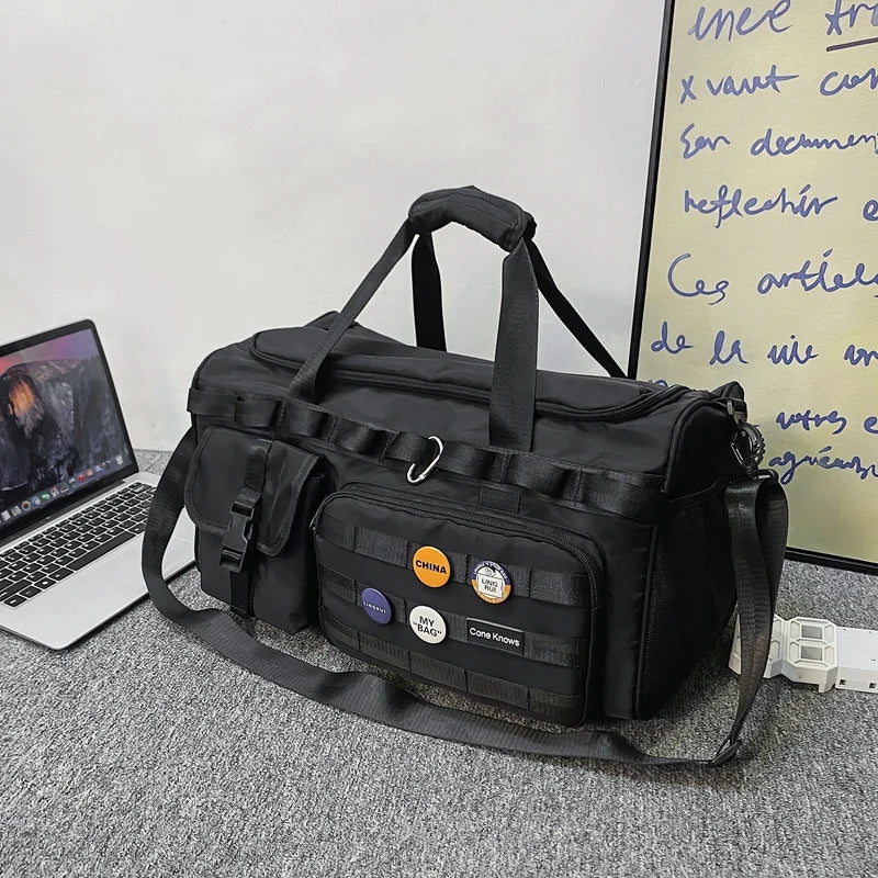 NNEOBA Foldable Dry-Wet Separation Gym Travel Bag Black