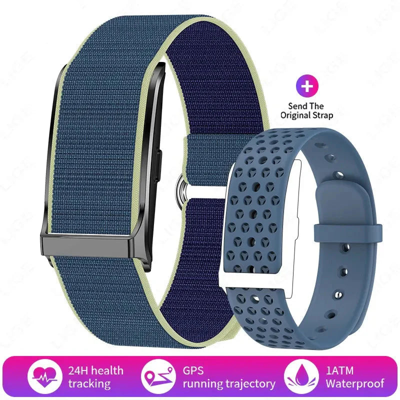 NNEOBA No-Screen Smart Bracelet with Heart Rate Blue