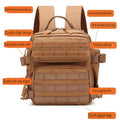 NNEOBA 9L Tactical Sport Backpack Bug Out Bag Khaki