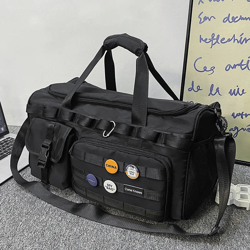 NNEOBA Foldable Dry-Wet Separation Gym Travel Bag Black