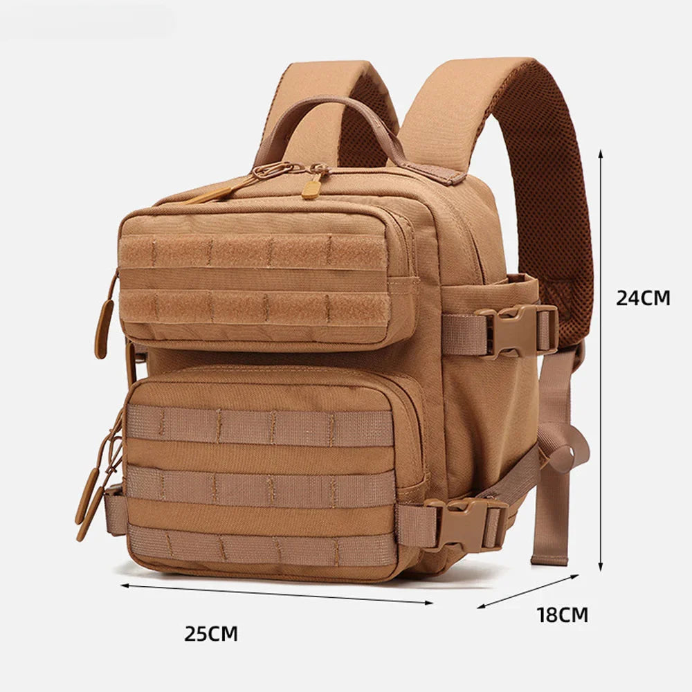 NNEOBA 9L Tactical Sport Backpack Bug Out Bag Khaki