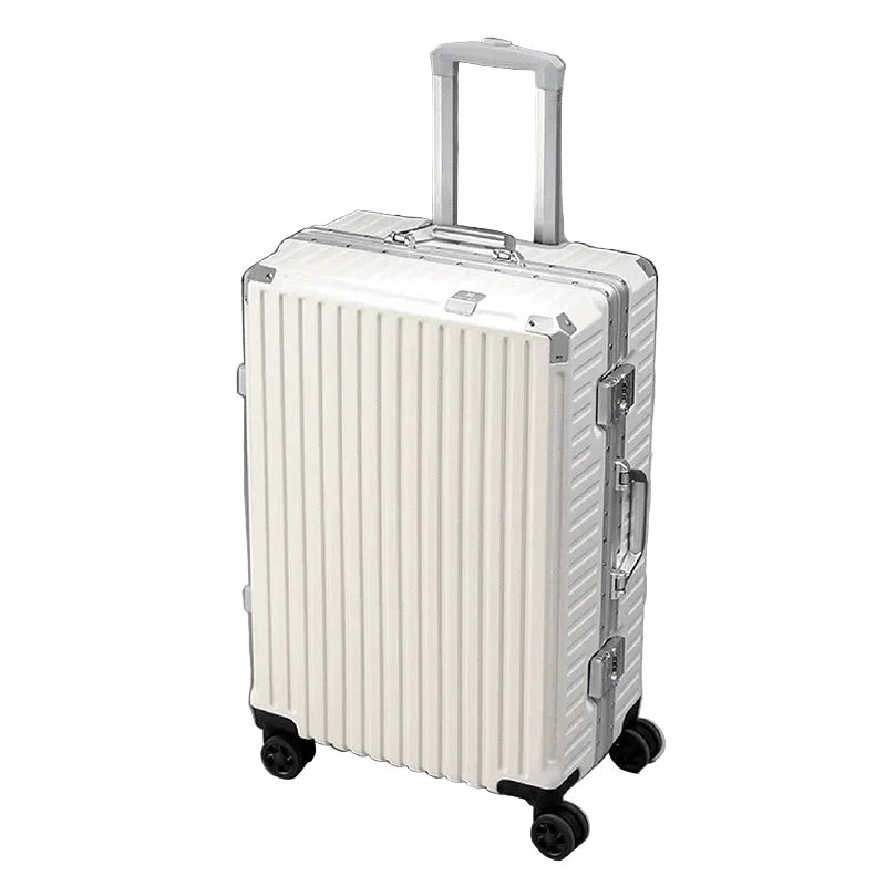 NNEOBA Hardside Trolley Luggage with USB Port White