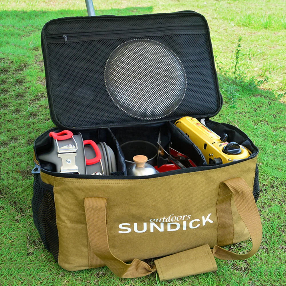 Outdoor Waterproof Picnic Bag Storage Organizer Khaki