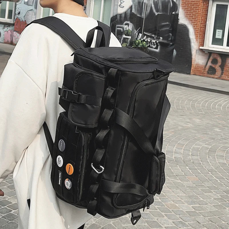 NNEOBA Foldable Dry-Wet Separation Gym Travel Bag Black