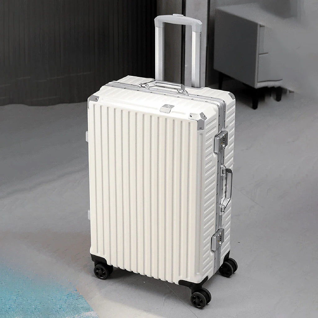 NNEOBA Hardside Trolley Luggage with USB Port White