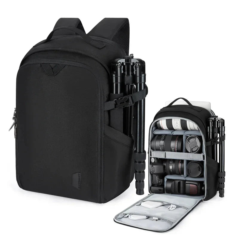 NNEOBA Camera Backpack with Laptop Compartment Black