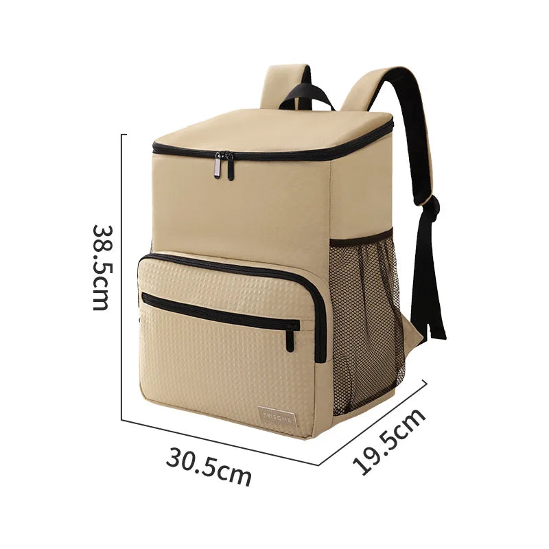 NNEOBA Cooler Backpack Outdoor with PEVA Lining Khaki