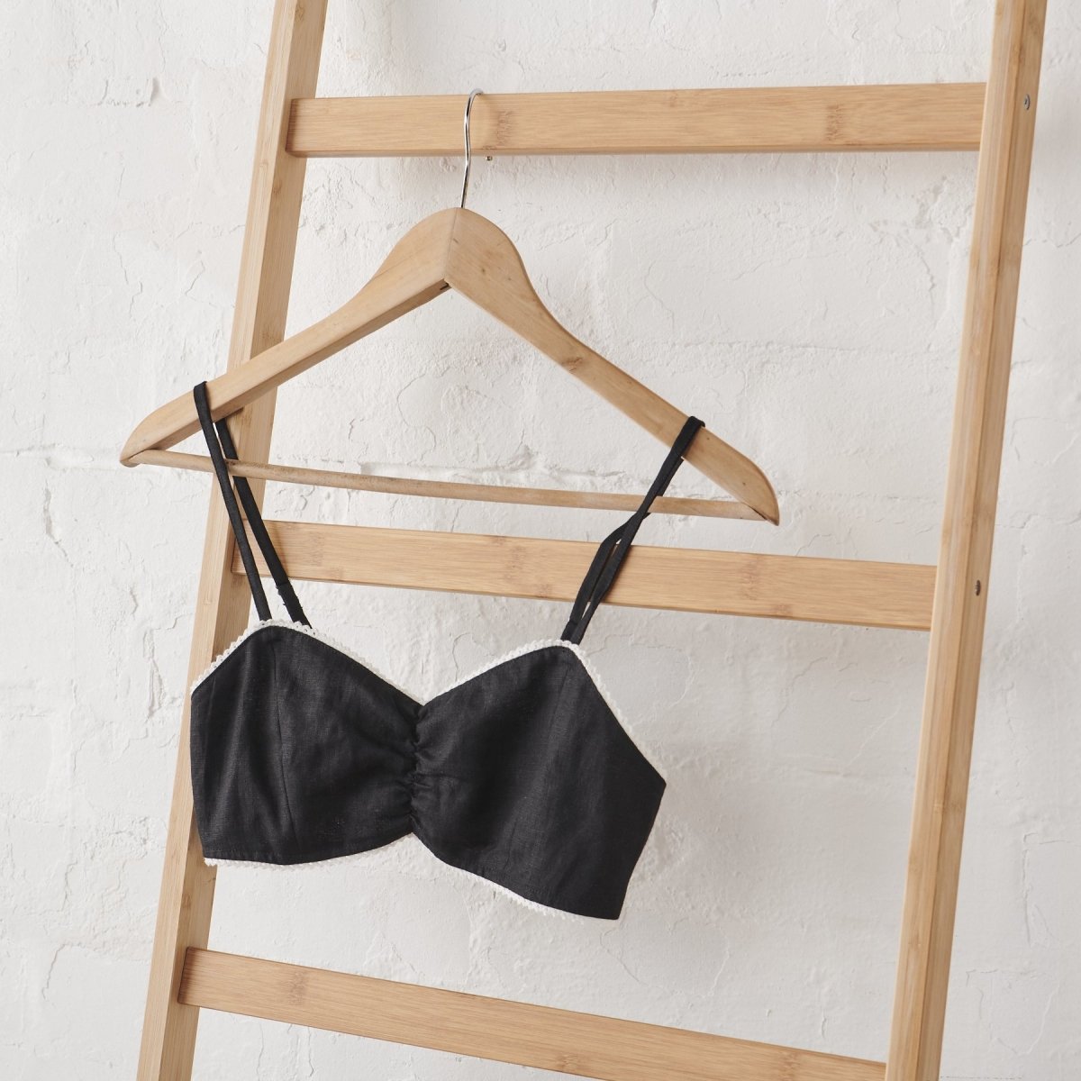 Linen Bralette in Black