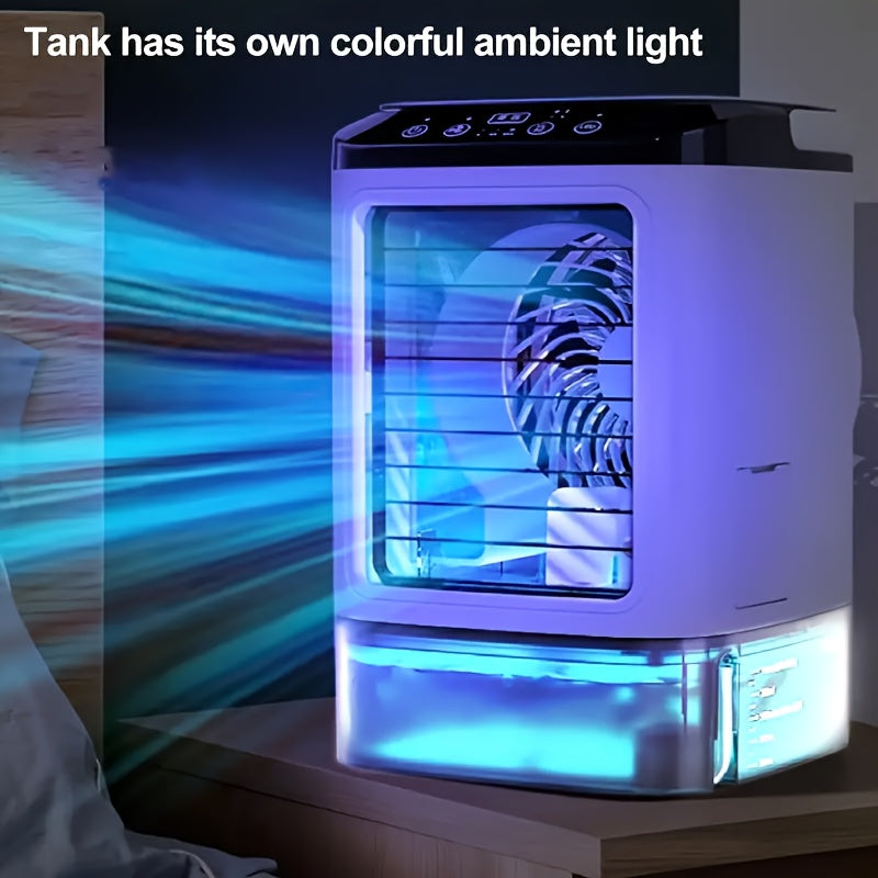 NNETM Portable Water-Cooled Air Cooler with LED Light
